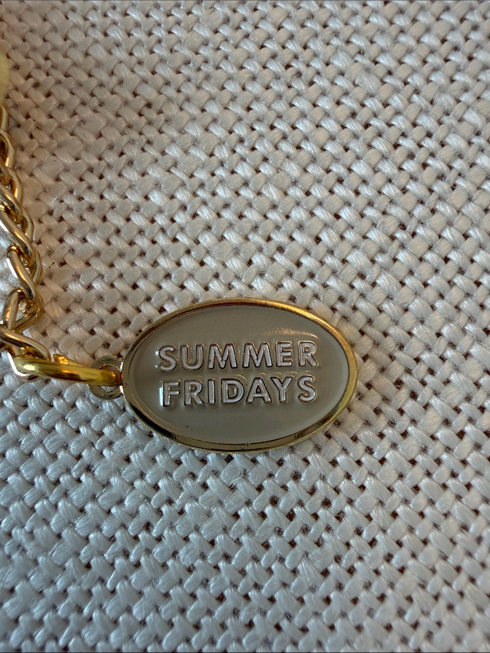 Summer Fridays Gold Keyring with Pink Bow, Red Cherries & Mint Swirl Charms - Picture 2 of 3